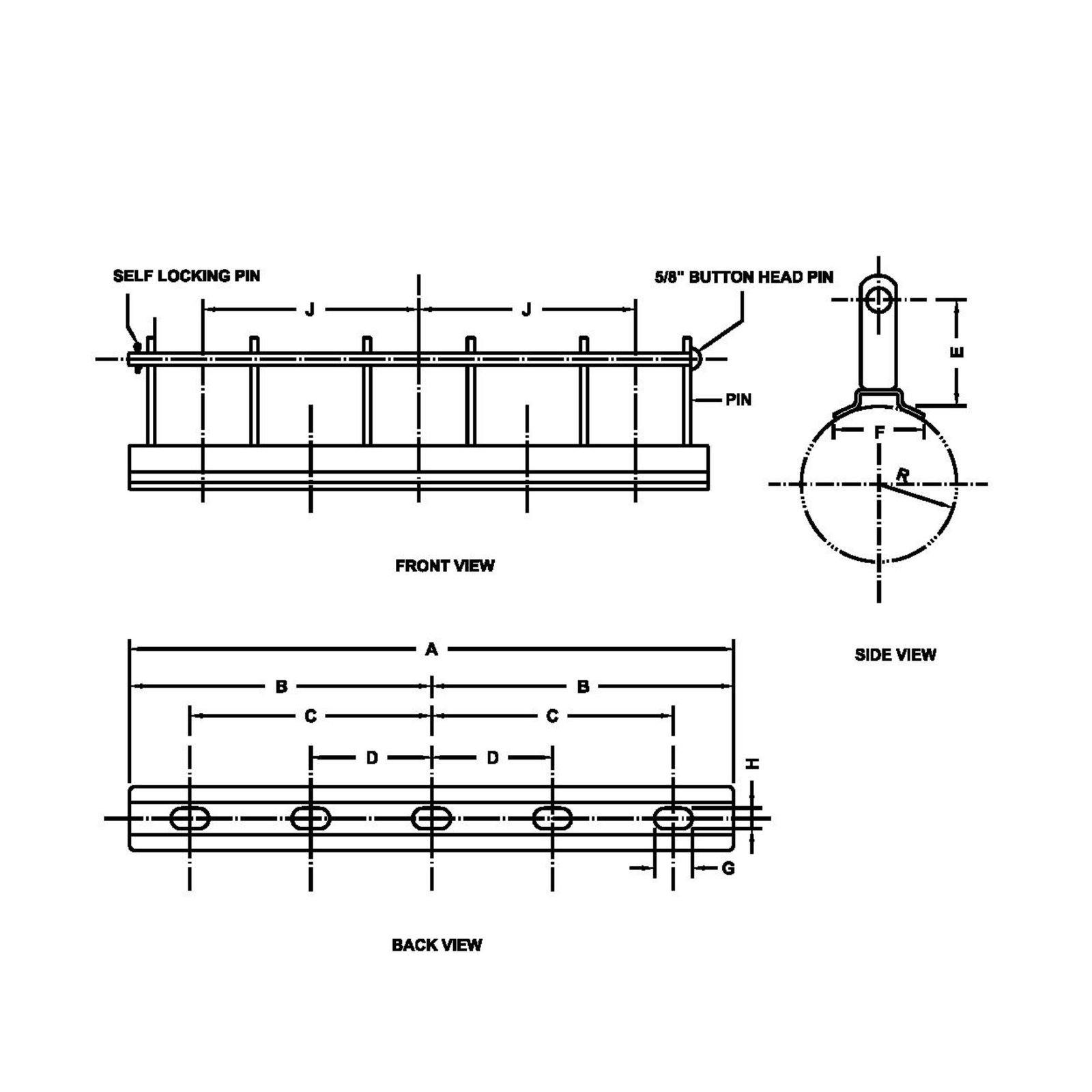 IM-PR-Pole Line Hardwares Rack Secondary Three Wires